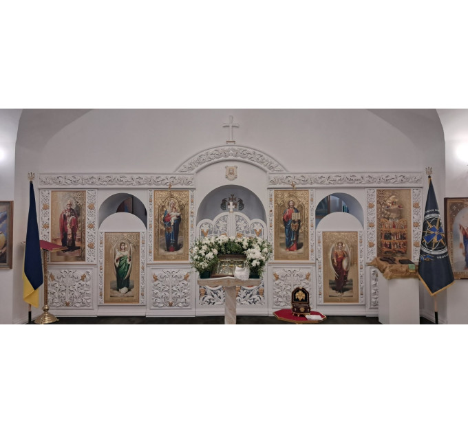 Katapitasma with peacocks - Curtains for the church - Embroidered curtains for the Royal Gate