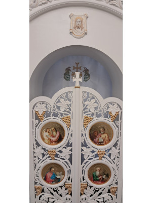 Katapitasma with peacocks - Curtains for the church - Embroidered curtains for the Royal Gate