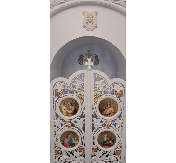 Katapitasma with peacocks - Curtains for the church - Embroidered curtains for the Royal Gate