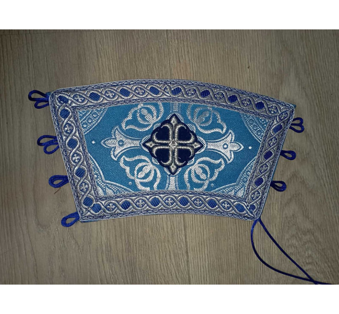 Church brocade stole and cuffs - Priest's communion set - Orthodox clothes