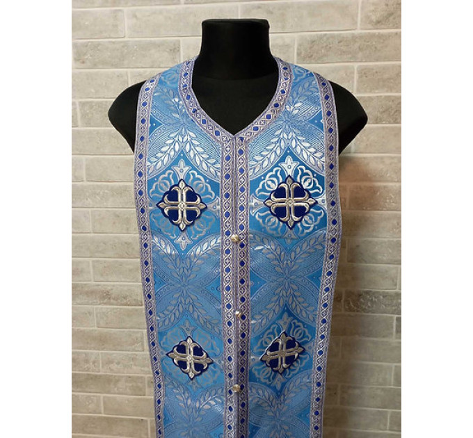 Church brocade stole and cuffs - Priest's communion set - Orthodox clothes
