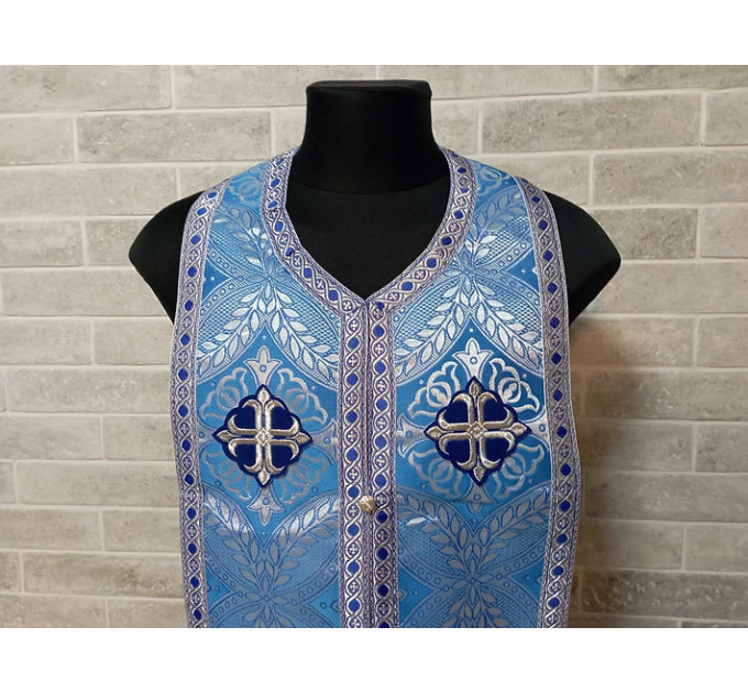 Church brocade stole and cuffs - Priest's communion set - Orthodox clothes