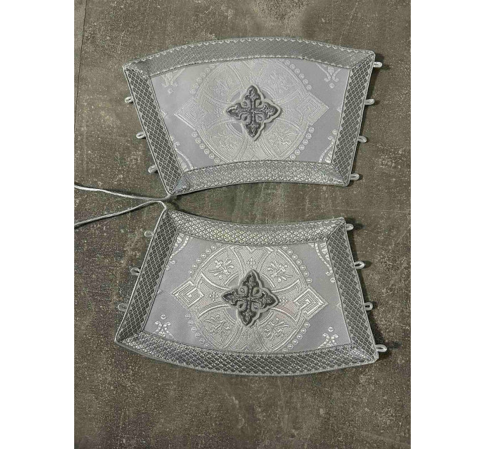 Brocade epitrachil and cuffs - Communion set for priet - Stole and cuff gift set