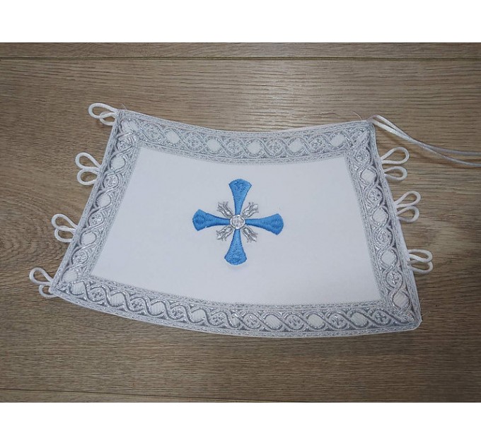 Embroidered stole in gabardine - Priest's communion set - Orthodox cloth set