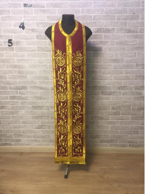 Embroidered communion set: stole and cuffs - Priest's set in all colors