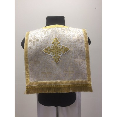 Coptic style epitrachilus in brocade - Coptic Stole - Coptic priest epitrachil