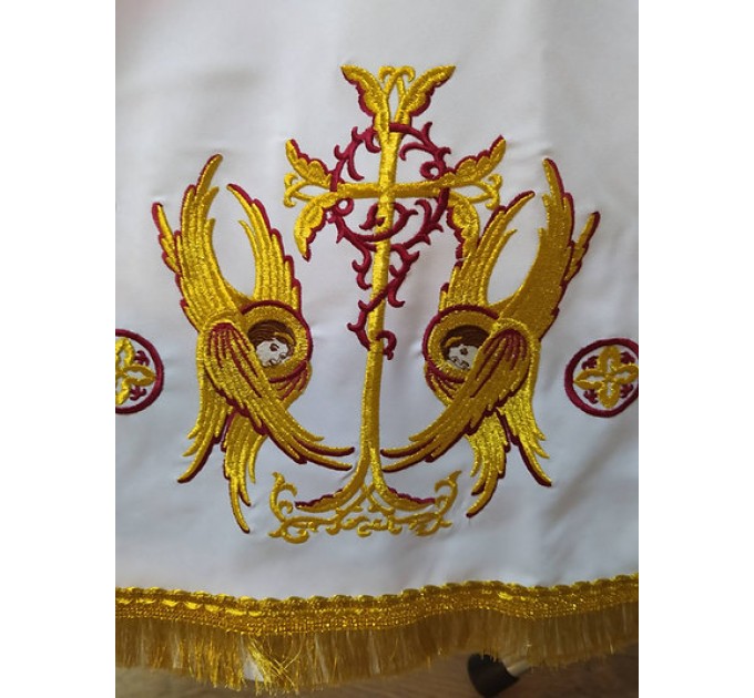 Stichar with embroidery by angels - podriznik - Priest stikhar - Altar vestment