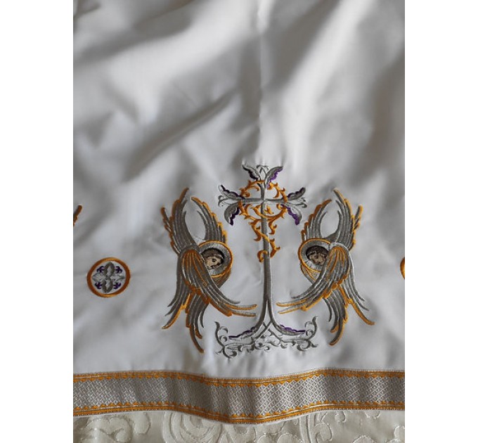 Stichar with embroidery by angels - podriznik - Priest stikhar - Altar vestment