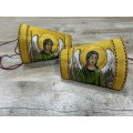 Metallic brocade cuffs - Priest Cuffs - Priest's cuff with angels