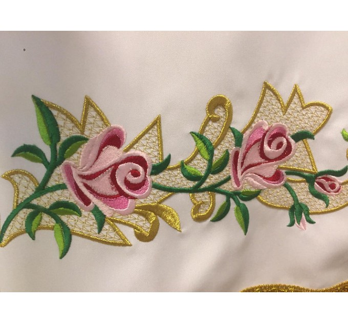 Embroidered floral Stikhar - podriznik - Priest stikhar - Altar vestment