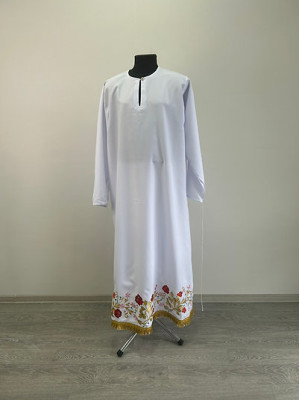 Embroidered pydryznik with a flowers - podriznik stichar- Priest robe