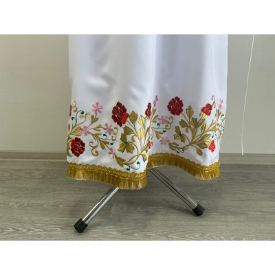 Embroidered pydryznik with a flowers - podriznik stichar- Priest robe