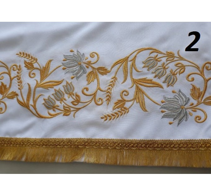 Extra thin embroidered pydryznik - Stichar in linen - Podriznik - Priest stichar