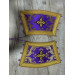 Yellow brocade epitrachil and cuffs - Communion set for priest - Stole and cuffs