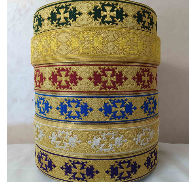 New Crosses Church galoon 2,5 cm (1") 4 cm (1,5") - Church galoon - Liturgical Gallon