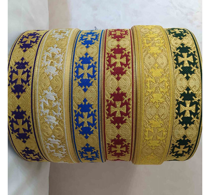 New Crosses Church galoon 2,5 cm (1") 4 cm (1,5") - Church galoon - Liturgical Gallon