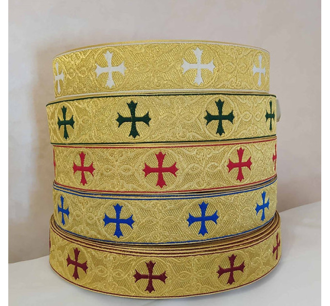 Crosses Church galoon 2,5 cm (1") 4 cm (1,5") - Church galoon - Liturgical Gallon