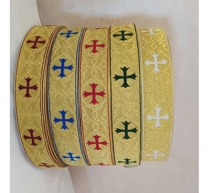Crosses Church galoon 2,5 cm (1") 4 cm (1,5") - Church galoon - Liturgical Gallon