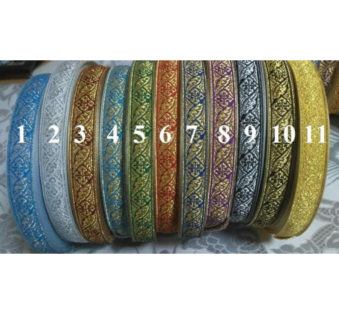 Leaf Church galoon 2.5cm (1") 3.8 cm (1.5") - Church galoon - Liturgical Galloon trim - ribbon