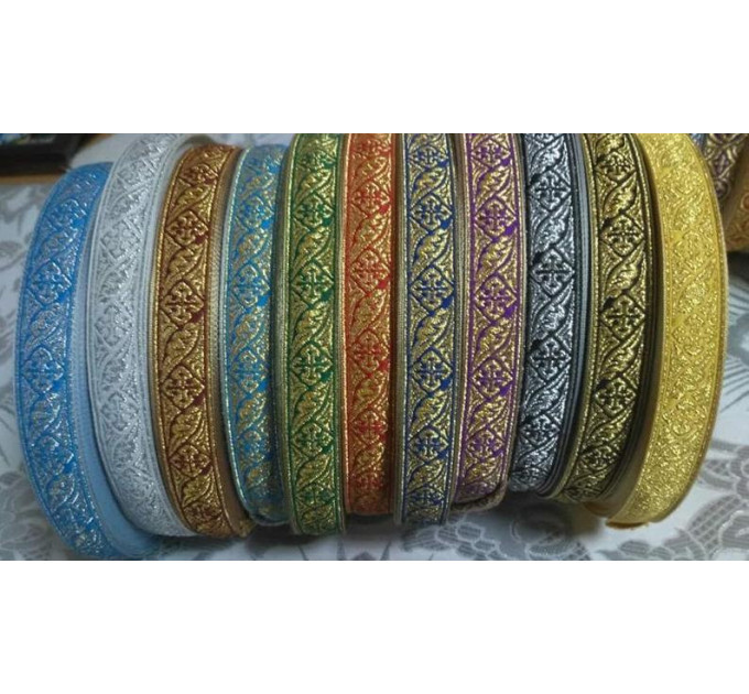 Leaf Church galoon 2.5cm (1") 3.8 cm (1.5") - Church galoon - Liturgical Galloon trim - ribbon