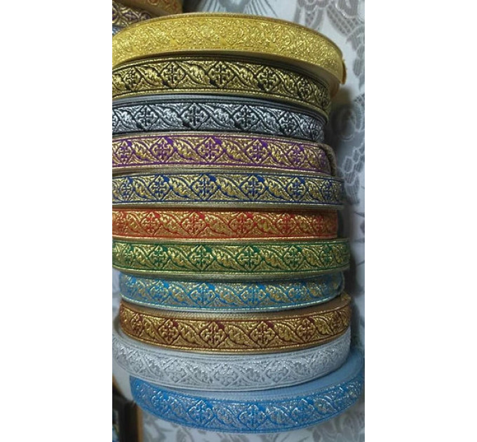 Leaf Church galoon 2.5cm (1") 3.8 cm (1.5") - Church galoon - Liturgical Galloon trim - ribbon