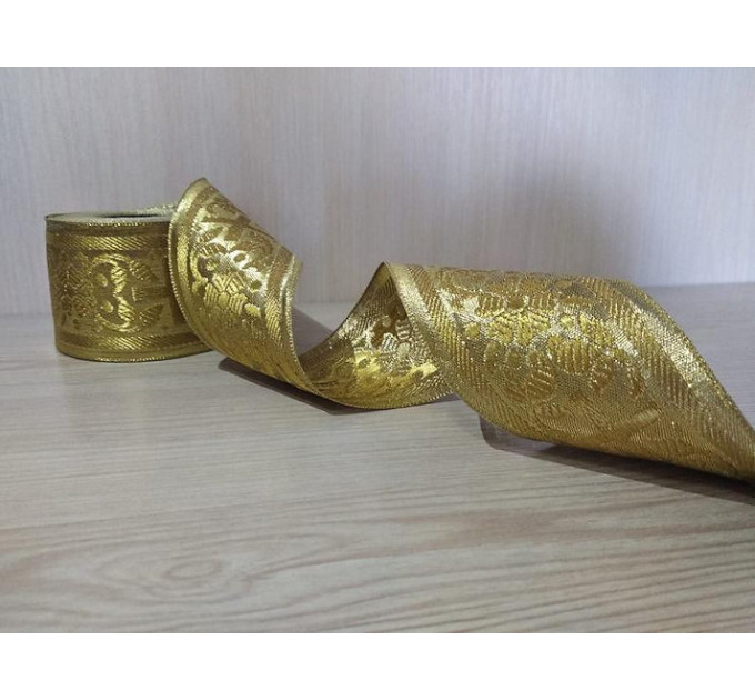 Liturgical trim 5cm / 4cm / 2cm / 1.5 cm - Church galoon - Gold galloon trim - Church ribbon