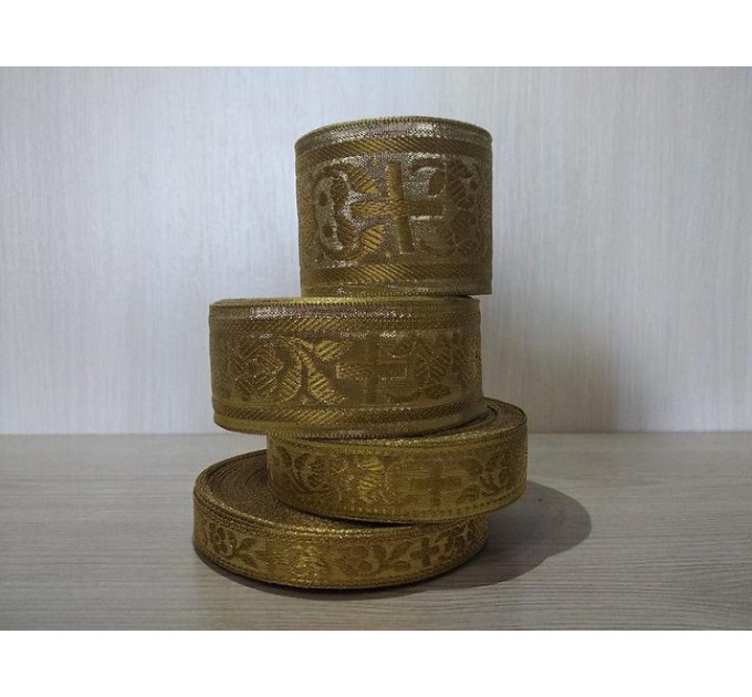 Liturgical trim 5cm / 4cm / 2cm / 1.5 cm - Church galoon - Gold galloon trim - Church ribbon