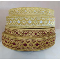 Openwork Church galoon 2.5 cm (1") 4 cm (1.5") - Church galoon - Liturgical Galloon trim - ribbon