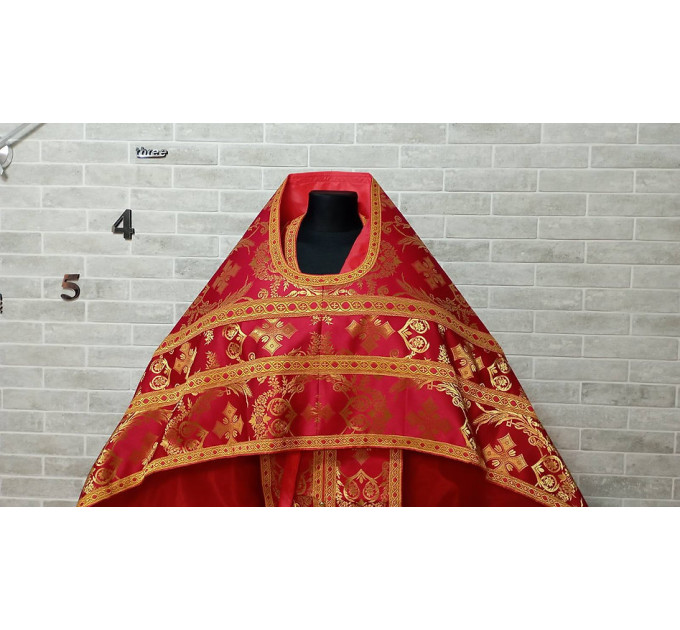 Slavic style vestments in brocade - Priest vestments - Clothes for orthodox priest