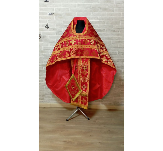 Slavic style vestments in brocade - Priest vestments - Clothes for orthodox priest