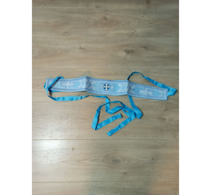 Blue Slavic style vestments in brocade - Priest vestments - Clothes for priests - Liturgical vestments - Liturgical garments