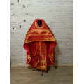 Slavic style  style vestments in red brocade - Priest vestments - Clothes for priests - Liturgical vestments - Liturgical garments