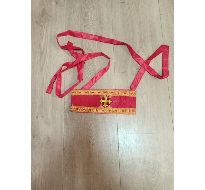 Slavic style  style vestments in red brocade - Priest vestments - Clothes for priests - Liturgical vestments - Liturgical garments