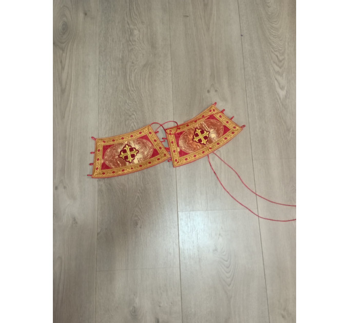 Slavic style  style vestments in red brocade - Priest vestments - Clothes for priests - Liturgical vestments - Liturgical garments