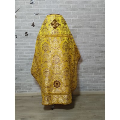 Slavic style Priest vestment in yellow/maroon - Priest robes - Clothes for priests - sacred vestments- Religious cloth - Slavic vestments