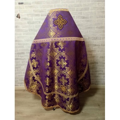 Slavic style vestments in Alexandrian cross brocade - Priest vestments - Clothes for priests - Liturgical vestments - Liturgical garments