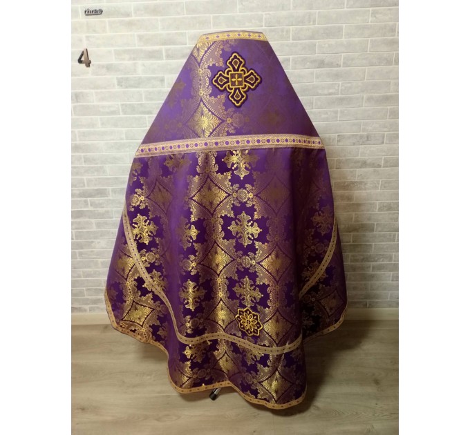 Slavic style vestments in brocade - Priest vestments - Clothes for priests - Liturgical vestments - Liturgical garments