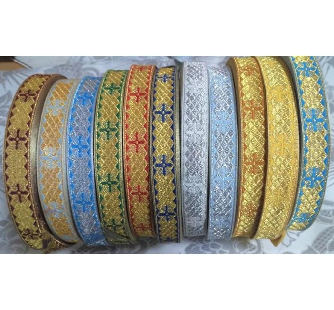 Liturgical trim 2.5cm (1") and 3,8 cm (1,5") - Church galoon - Galloon trim - Ribbon for liturgical clothes