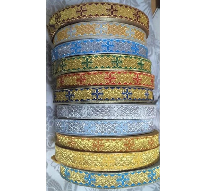 Liturgical trim 2.5cm (1") and 3,8 cm (1,5") - Church galoon - Galloon trim - Ribbon for liturgical clothes