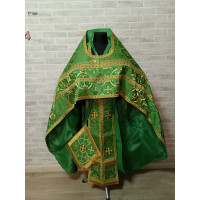 Slavic style vestments in NIKA brocade - Priest vestments - Clothes for priests - Liturgical vestments - Liturgical garments