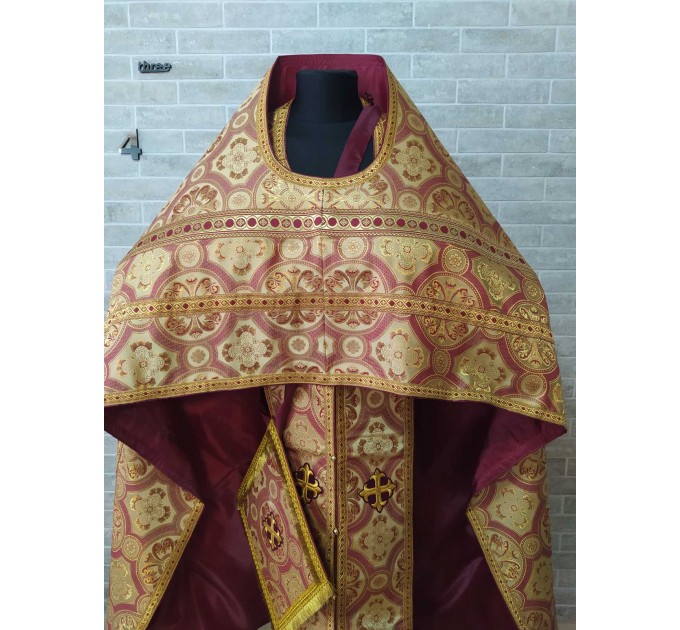 Slavic style vestments in brocade - Priest vestments - Clothes for priests - Liturgical vestments - Liturgical garments