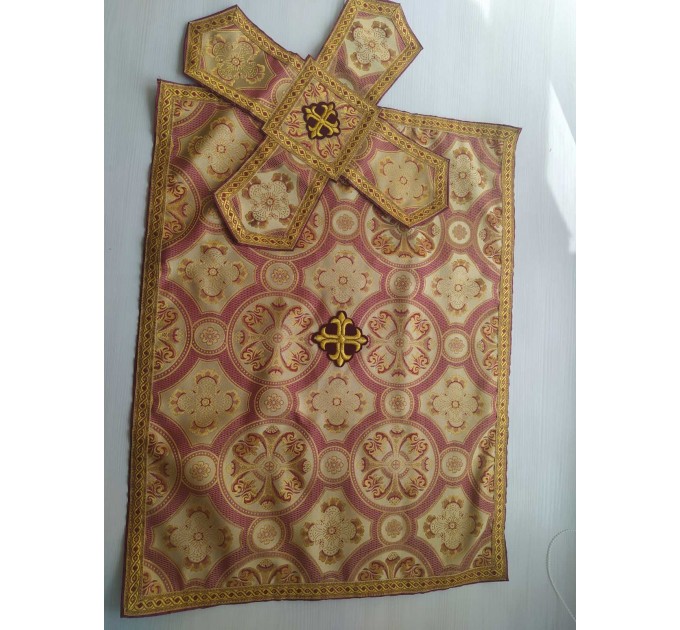 Slavic style vestments in brocade - Priest vestments - Clothes for priests - Liturgical vestments - Liturgical garments