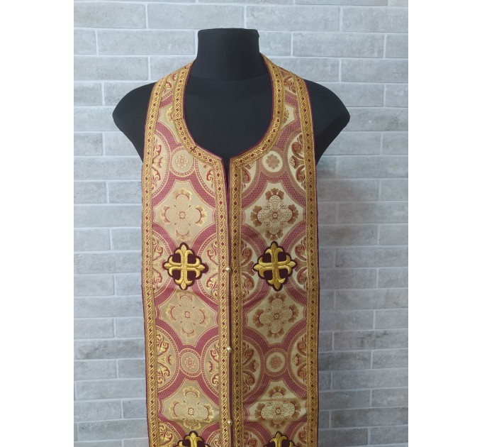 Slavic style vestments in brocade - Priest vestments - Clothes for priests - Liturgical vestments - Liturgical garments