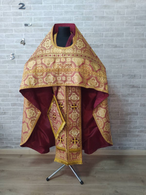 Slavic style vestments in Byzantium brocade - Priest vestments - Clothes for priests - Liturgical vestments - Liturgical garments