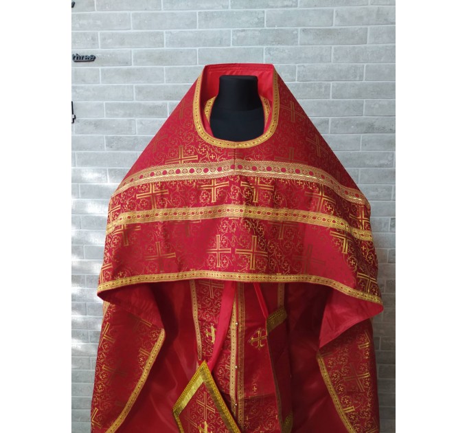 Slavic style vestments in brocade - Priest vestments - Clothes for priests - Liturgical vestments - Liturgical garments