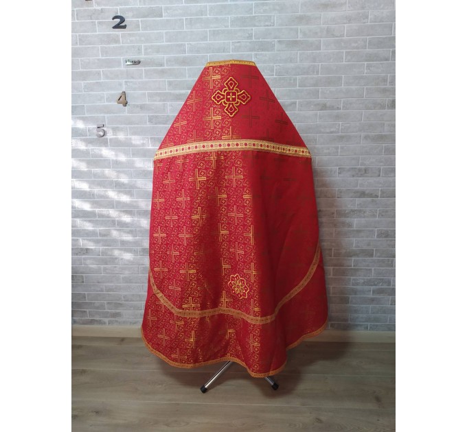 Slavic style vestments in brocade - Priest vestments - Clothes for priests - Liturgical vestments - Liturgical garments