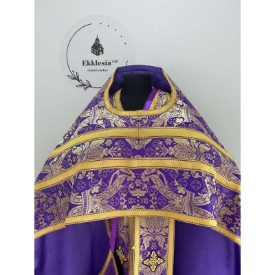 Slavic style vestments in Jerusalem brocade - Priest vestments - Clothes for priests - Liturgical vestments - Liturgical garments