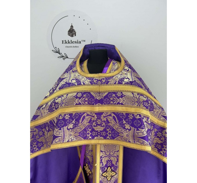 Slavic style vestments in brocade - Priest vestments - Clothes for priests - Liturgical vestments - Liturgical garments