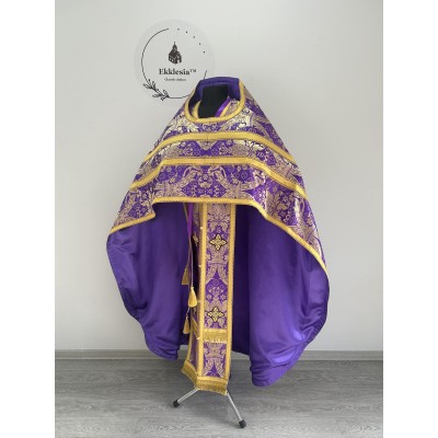 Slavic style vestments in Jerusalem brocade - Priest vestments - Clothes for priests - Liturgical vestments - Liturgical garments