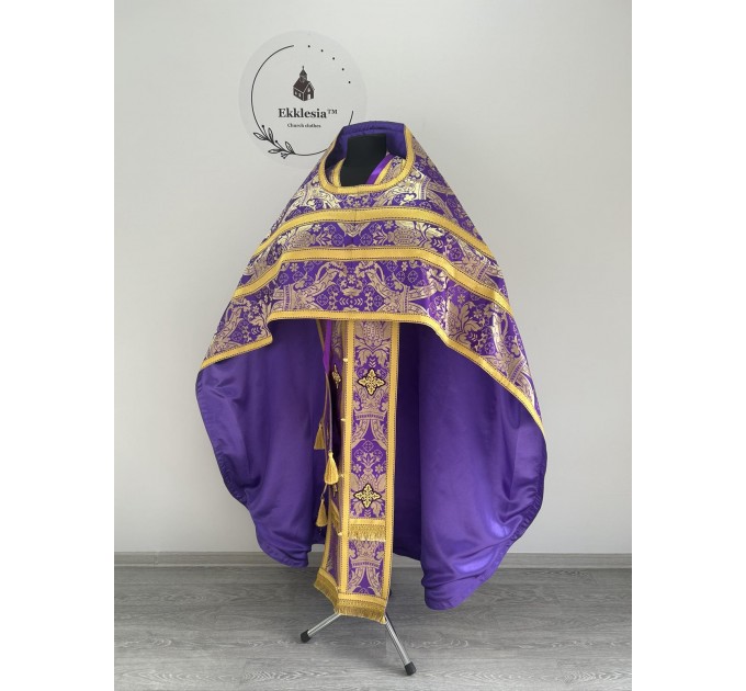 Slavic style vestments in brocade - Priest vestments - Clothes for priests - Liturgical vestments - Liturgical garments